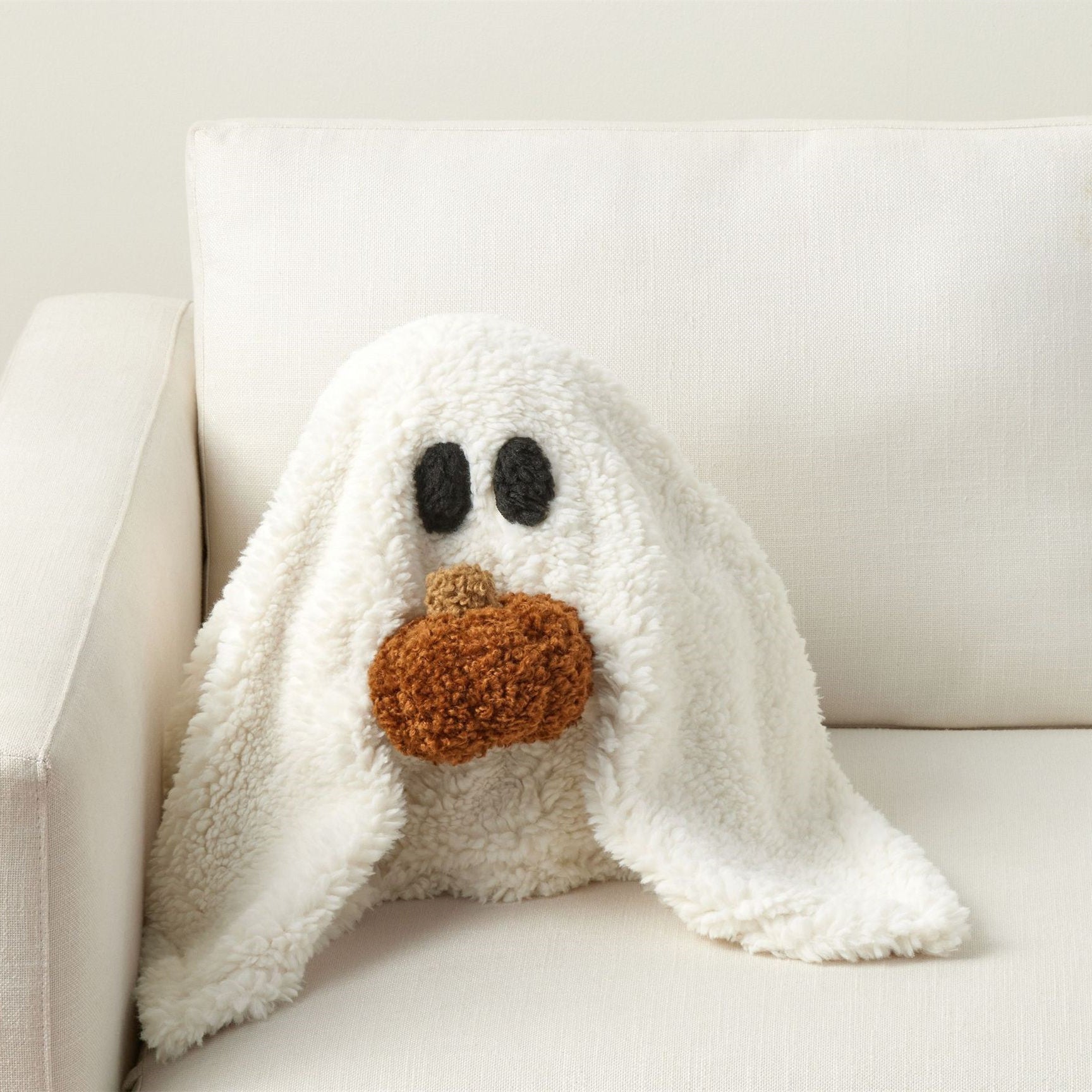 New Gus The Ghost With Pumpkin Pillow Halloween Pumpkin Holidays dealsniper-net