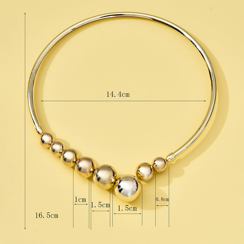 Pearl Necklace Small Golden Beads Clavicle Chain Jewelry dealsniper-net