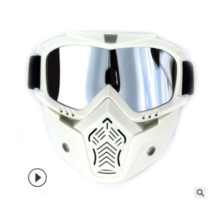 Tactical goggles riding bike cover outdoor special goggles for motorcycle helmet Outdoor dealsniper-net Sand white frame silver plated