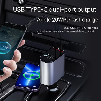 Metal Car Charger 100W Super Fast Charging Car Cigarette Vehicle DealSniper.net
