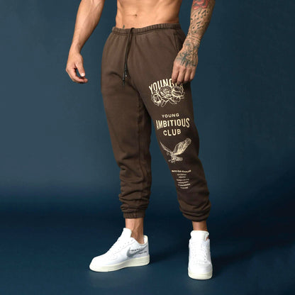 Men's Thicken Ankle-tied Sports Pants Men dealsniper-net Brown L