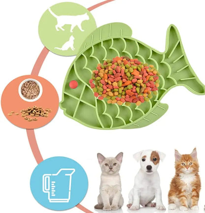 Silicone Lick Mat For Pet Dogs Slow Food Plate Rice Bowl Pets Gym From House