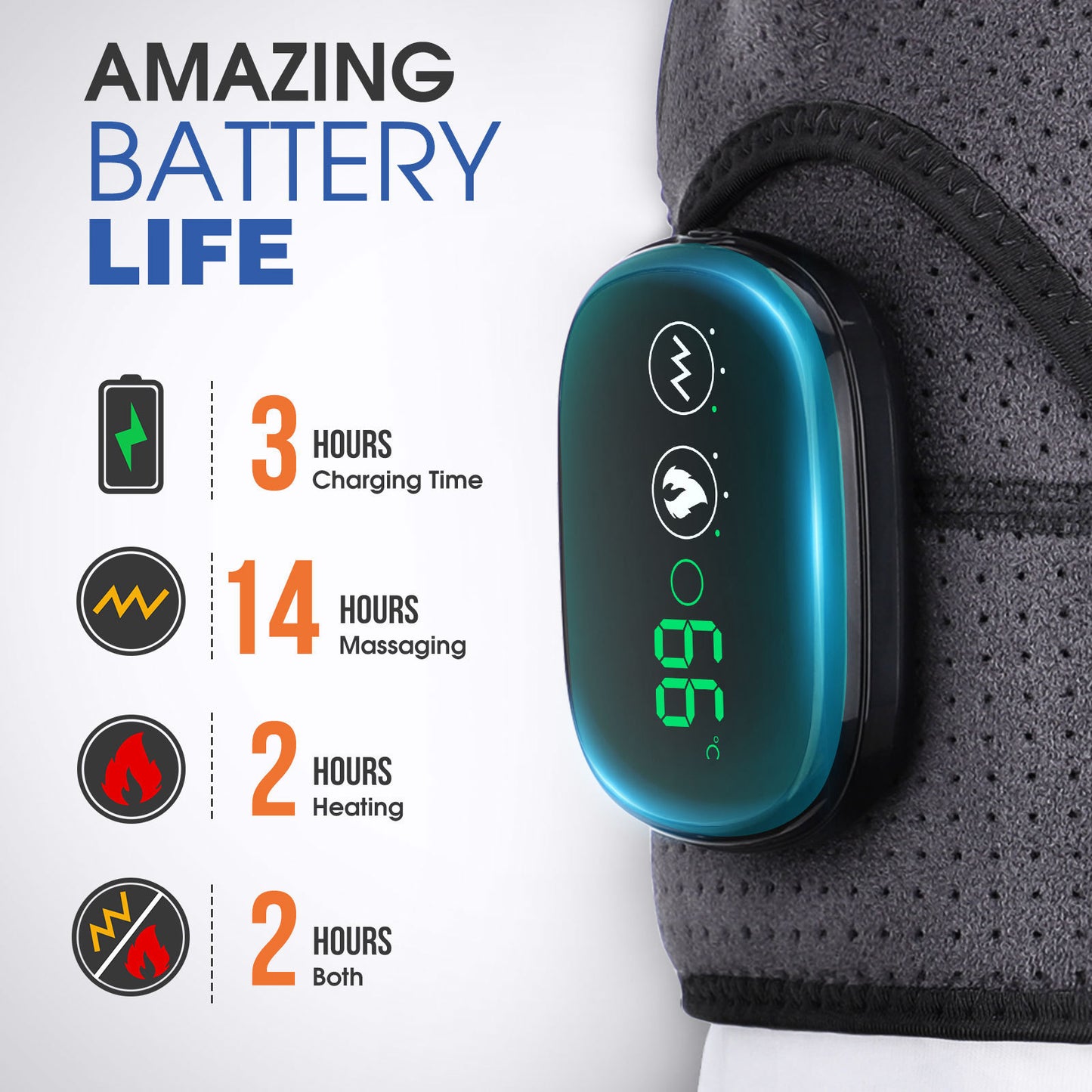 USB Rechargeable Convenient Electric Heating Shoulder Massage Health null
