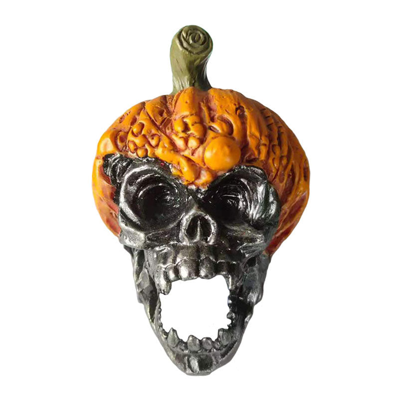 New Evil Pumpkin Skull Halloween Resin Ornament