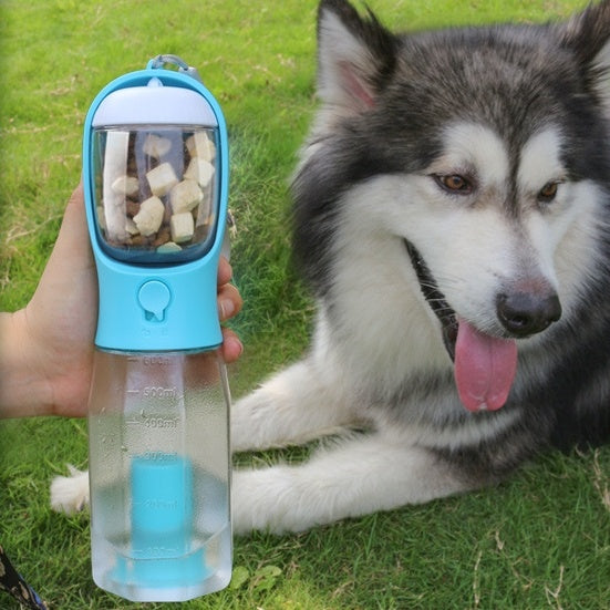 Portable Cat Dog Water Bottle Food Feeder Drinker