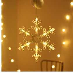 Star String Lights LED Christmas Curtain Lights Indoor Bedroom Home Party Decoration Snowman Christmas Tree Holiday Lights Holidays DealSniper.net Snowflake