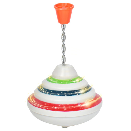 Push Down Spinning Top Toy with LED and Music