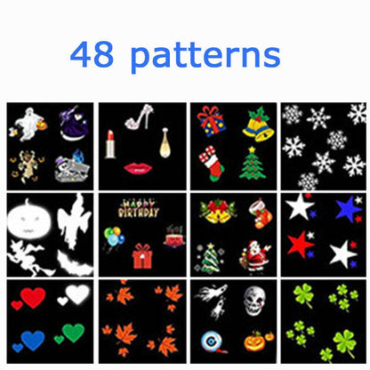 48 Pattern Christmas Projector Laser Light Ai Recorder Gym From House