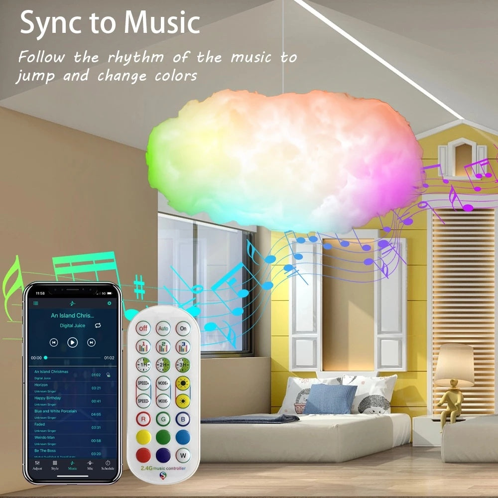 USB Cloud Light APP Control Music Synchronization Home Decor dealsniper-net