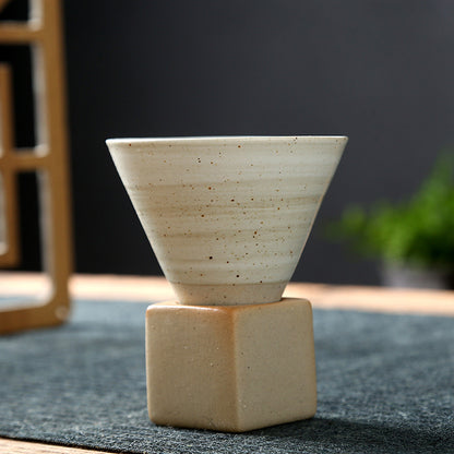 Stoneware Espresso Cup Vintage Ceramic Kitchen DealSniper.net White 200ml