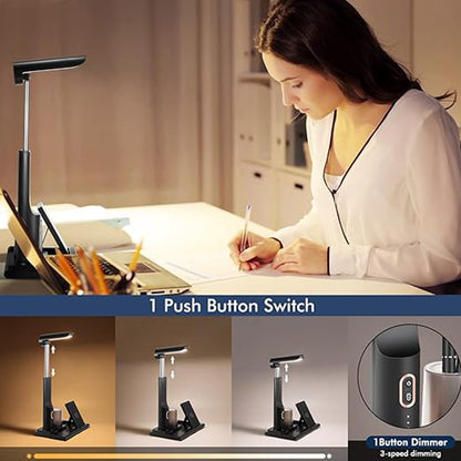 3 In 1 Multifunctional Led Desk Light  With 15W Fast Wireless Charger