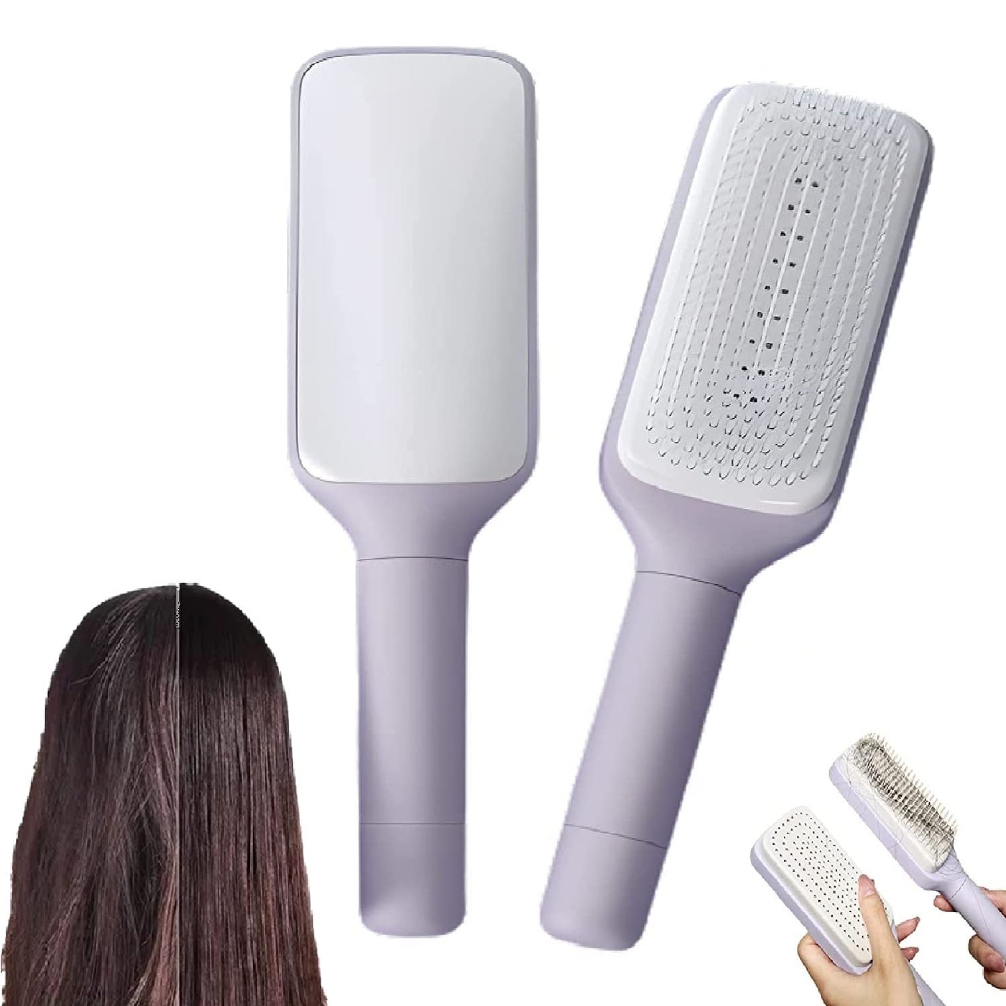 4 In 1 Self Cleaning Hair Brush New Self-Cleaning Massage Comb