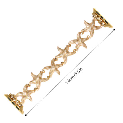 Starfish Strap Suitable For Iwatch9876 Watch Metal Strap Jewelry DealSniper.net