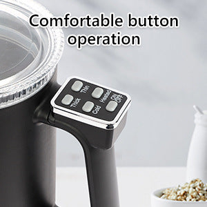 Hot And Cold Double Electric Milk Frother Coffee Latte Kitchen DealSniper.net
