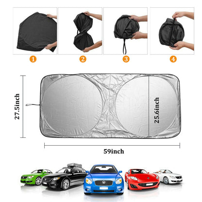 Foldable Car Front Rear Window Windshield Sun Shade Shield Cover Visor UV Block Vehicle dealsniper-net