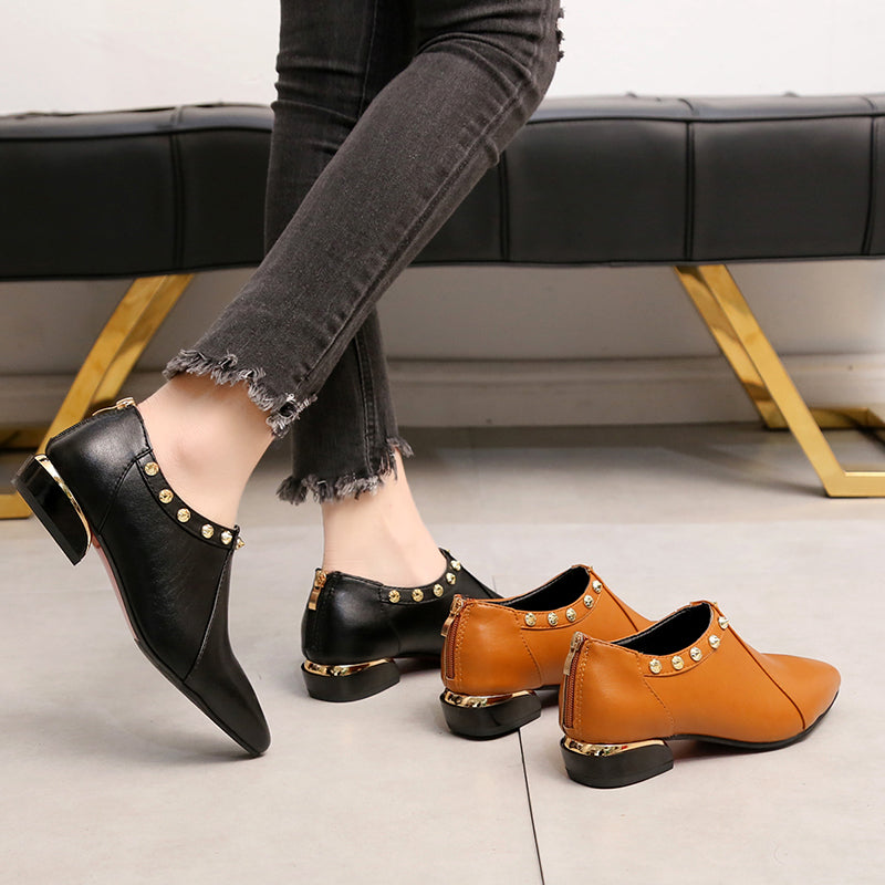 New Style Pointed Rivet Fashion Casual Single Shoes Women Women dealsniper-net