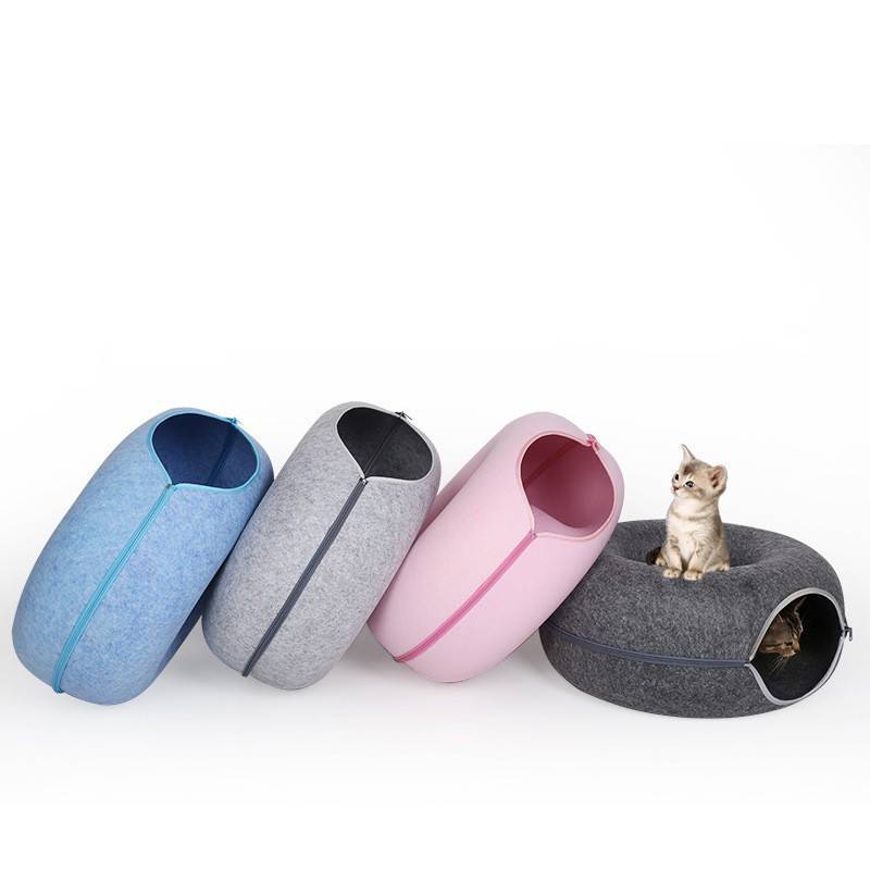 Four Seasons Available Cat Round Felt Pet Nest Pets dealsniper-net