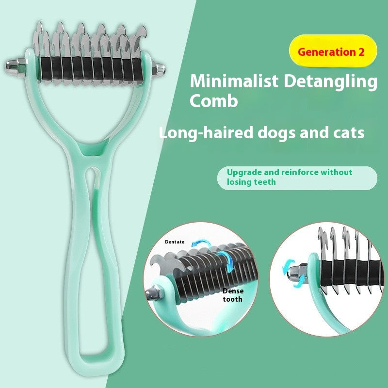 Pets Fur Knot Cutter Dog Grooming Shedding Tools Pets Gym From House AD818 Medium Green