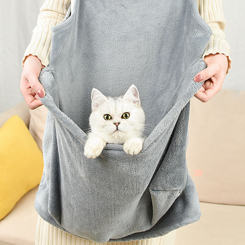 Touch The Cat Clothes Pets Apron Non-stick Anti-grab Soft Plush