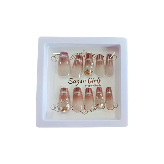 The Heart-shaped Nail Plates Are Light Dark Red Beauty dealsniper-net