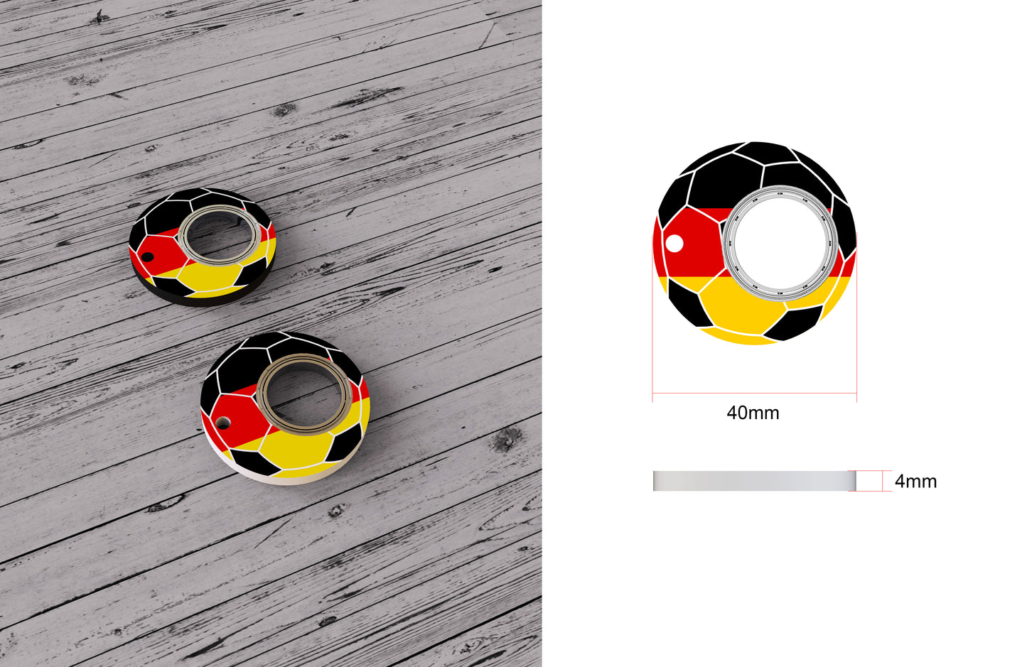 Creative Football World Cup Fidget Spinner Toy Keychain Hand Spinner