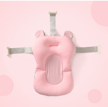 Baby Bath Seat Support Mat Foldable Baby Bath Tub Pad & Chair Deals DealSniper.net Pink bear bath mat Standard Model