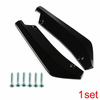 Pair Car Universal Black Rear Bumper Lip Diffuser Splitter Canard Protector US Vehicle dealsniper-net