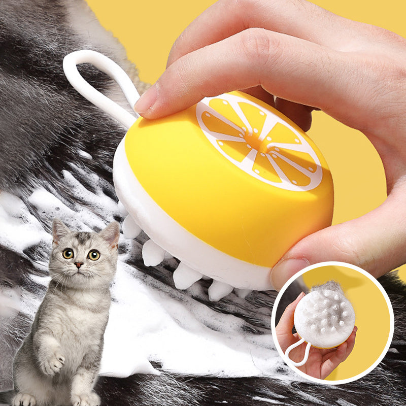 Pet Dog Cat Bath Brush 2-in-1 Pet SPA Massage Comb Soft