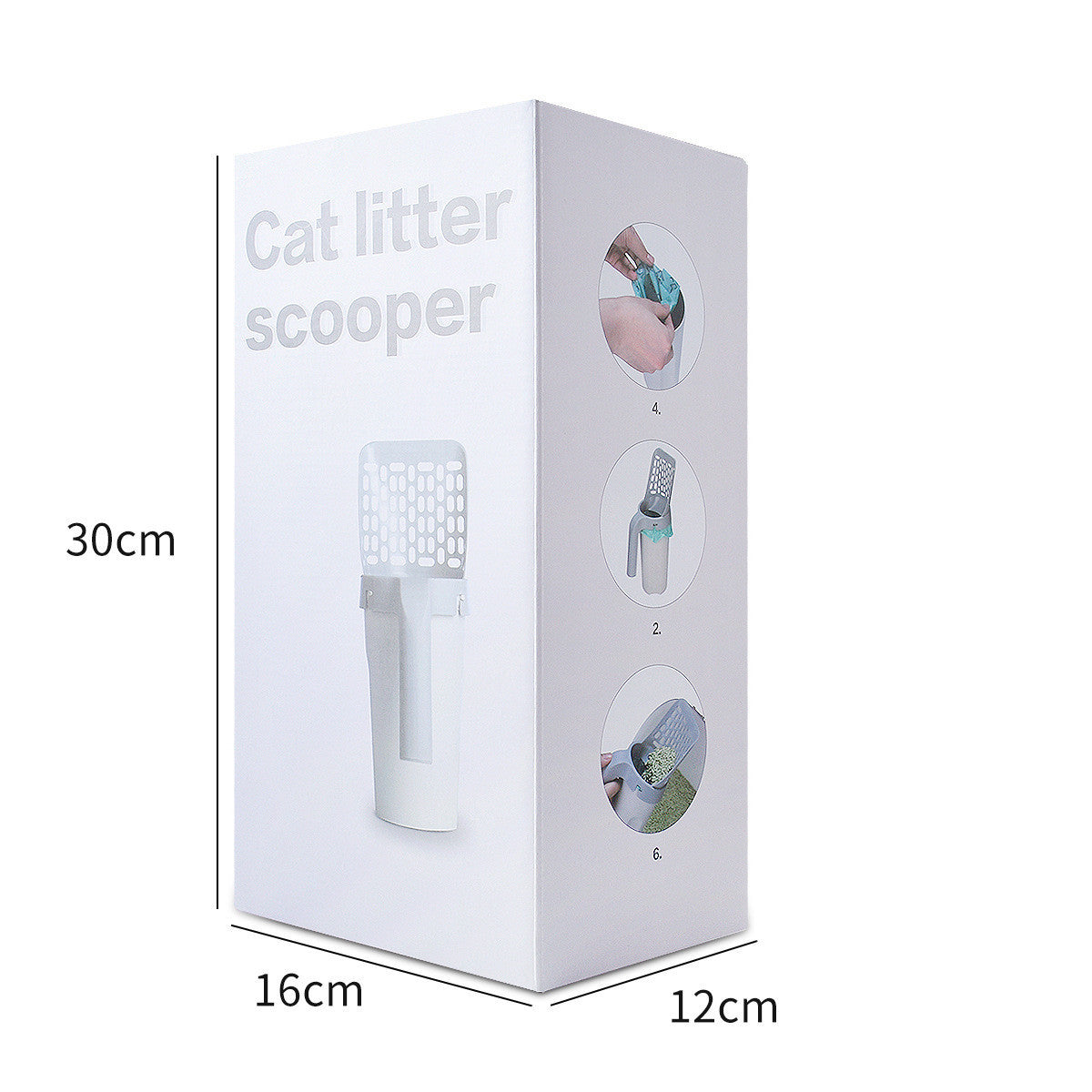 Plastic Cat Litter Scoop Pet Care Sand Waste Scooper Pets dealsniper-net Grey