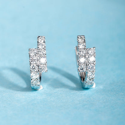 Small Diamond Ear Clip Female Light Luxury Minority Jewelry Gym From House EK217 Small Diamond Ear Clip