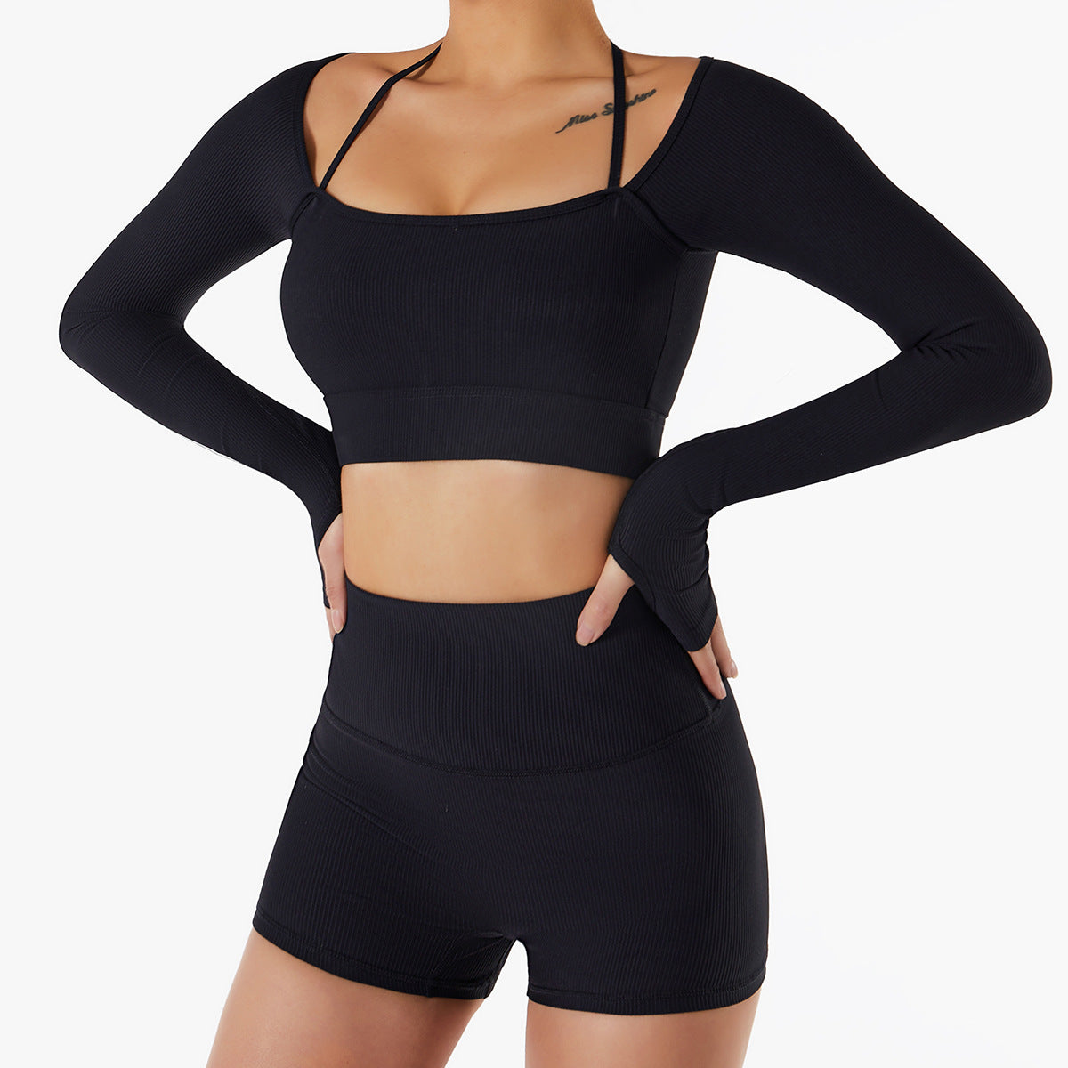 Sports Top Women's Quick-drying Workout Clothes Women Gym From House Advanced Black L