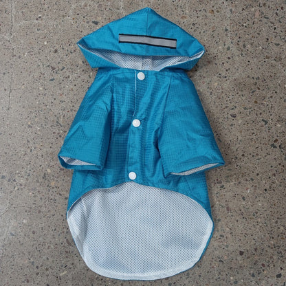 Dog Raincoat Reflective Waterproof Snowproof Pet Coat Pets dealsniper-net Blue With Buckle L