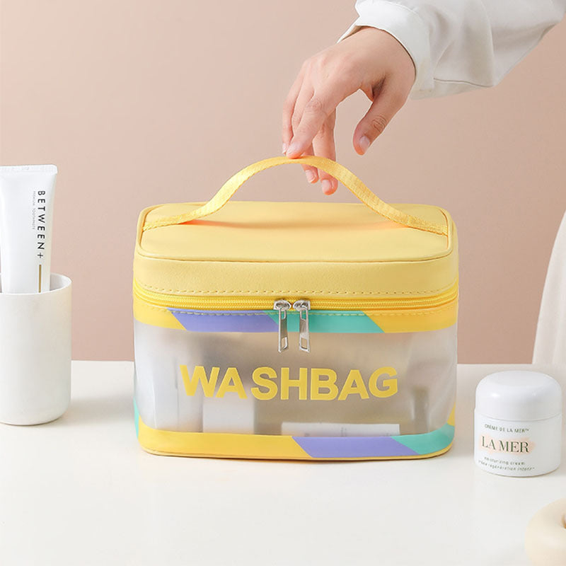 Simple Portable And Waterproof Travel Wash Bag Travel dealsniper-net Yellow Colorful