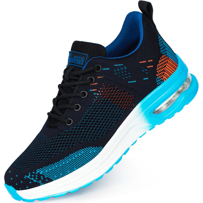Breathable Lightweight Anti-smashing Safety Shoes Men DealSniper.net Blue B 36