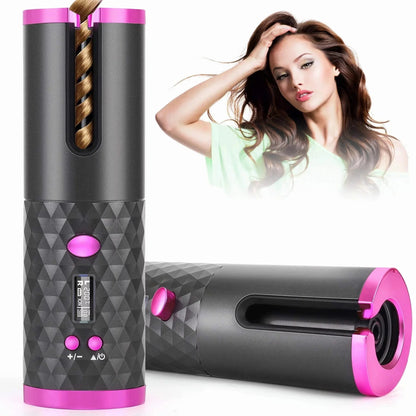 Portable Automatic Hair Curler, Ceramic Rotating Wireless