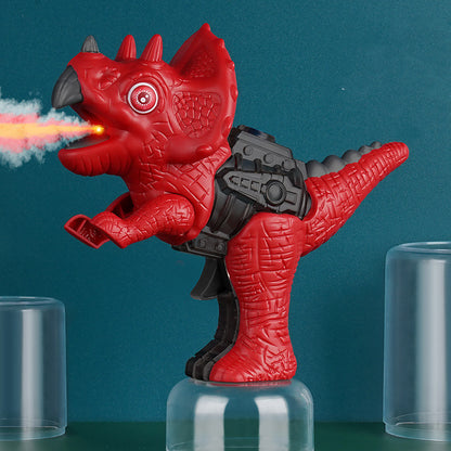 Dinosaur Sound Fire Spray Gun Tyrannosaurus Rex Triceratops Sound Light Summer Outdoor Disinfection Safe Gun Kids Toy Portable Kids dealsniper-net Red triceratops