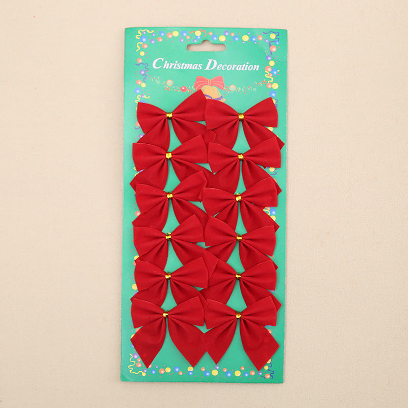 Christmas Tree Ornaments Christmas Decoration Bow Holidays dealsniper-net Red