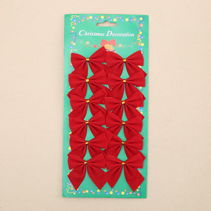 Christmas Tree Ornaments Christmas Decoration Bow Holidays dealsniper-net Red