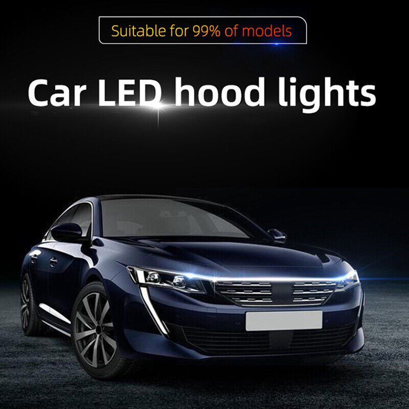 71\' RGB Car LED DRL Hood Light Engine Cover Strip Headlight Strip APP Control Vehicle dealsniper-net