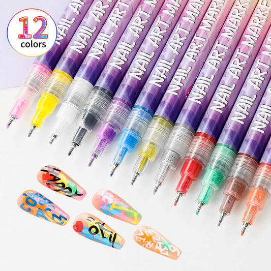 Nail Art Graffiti Pen 12 Colors Ai Recorder Gym From House