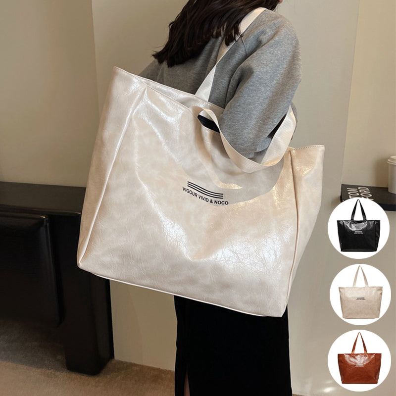 Large Capacity Tote Bag Women Fashion Versatile Solid Shoulder Bags Waterproof Designer Luxury Handbag Trend Personalized Travel Bag Women dealsniper-net