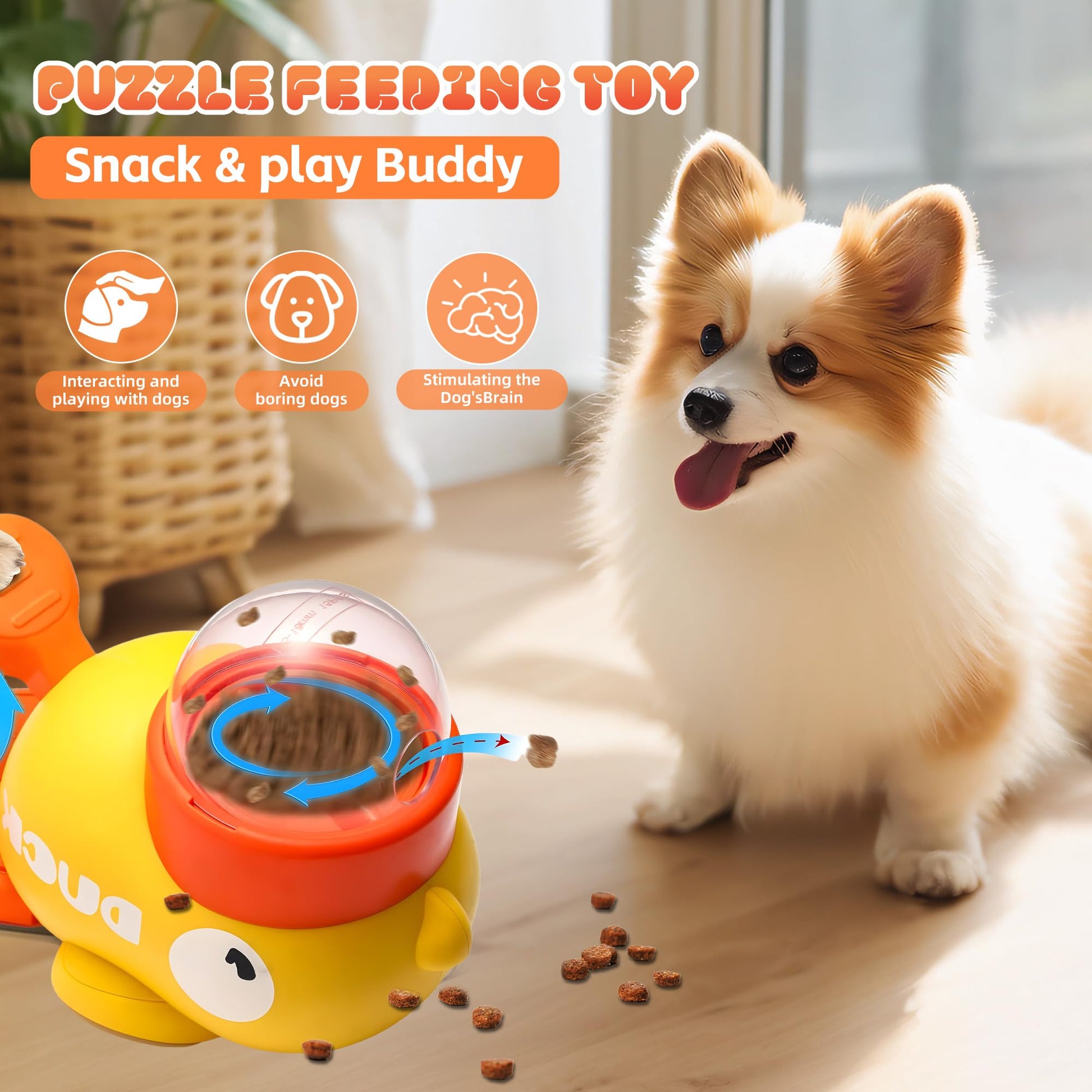 Duck Shape Dog Treat Dispenser - Interactive Dog Toys Pets Gym From House
