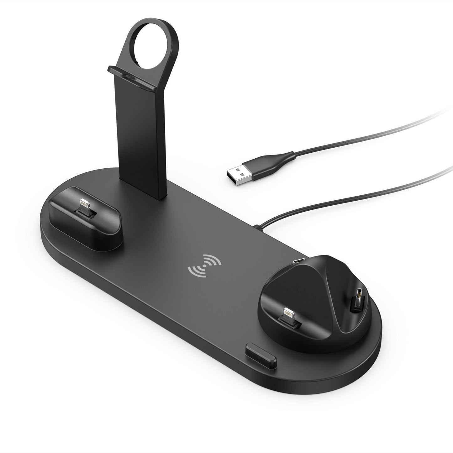 Mobile Phone Wireless Charger Headset Recharge Stand Watch Stand Electronics DealSniper.net Black 15W Wireless Charger