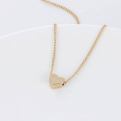 Simple Fashion Gold Color Double-sided Love Pendant Jewelry dealsniper-net