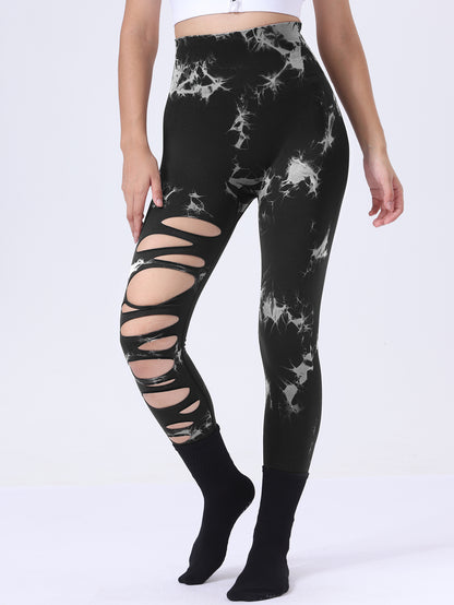 Butt Lifting Yoga Gym Athletic Pants, Hollow Out Tummy Control Women Gym From House Black L