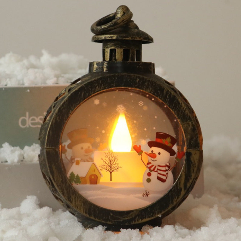 Christmas Decorations Retro Night Light Luminous Gift Holidays DealSniper.net Snowman Bronze Trumpet