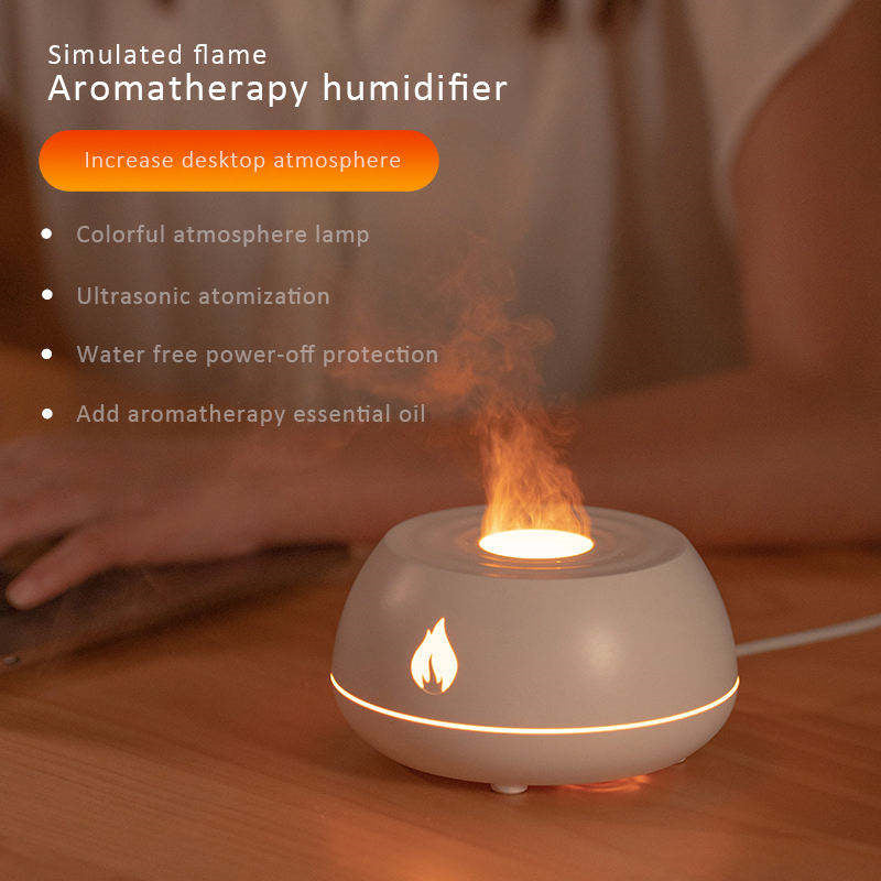 Flame Humidifier Aromatherapy Diffuser 7 Colors Light Home Home Decor dealsniper-net