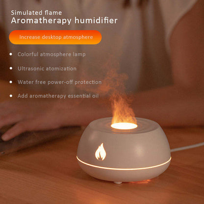 Flame Humidifier Aromatherapy Diffuser 7 Colors Light Home Home Decor dealsniper-net