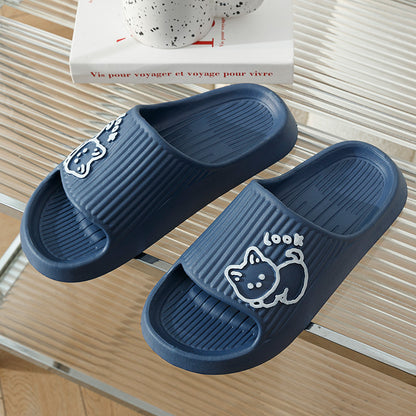 Cute Cat Slippers Summer Women Home Shoes Bath Women dealsniper-net Navy 40to41