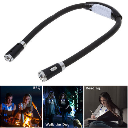Flexible Neck Hug Book Light With LED Reading Lamp Gadgets dealsniper-net